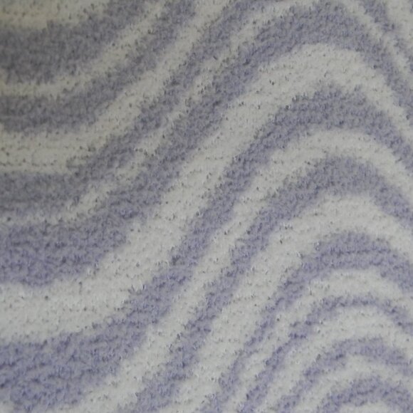 Oeko-Tex Purple White Swirl Stripe Zebra Print Blanket Decorative Throw NWT - Picture 3 of 3
